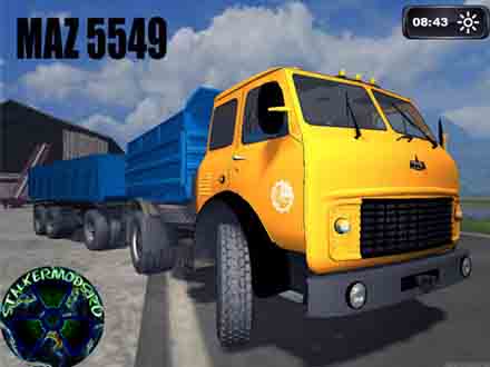 Скачать Мод "MAZ 5549+ прицеп MAZ 856102-010" для Farming / Landwirtschafts Simulator 2011